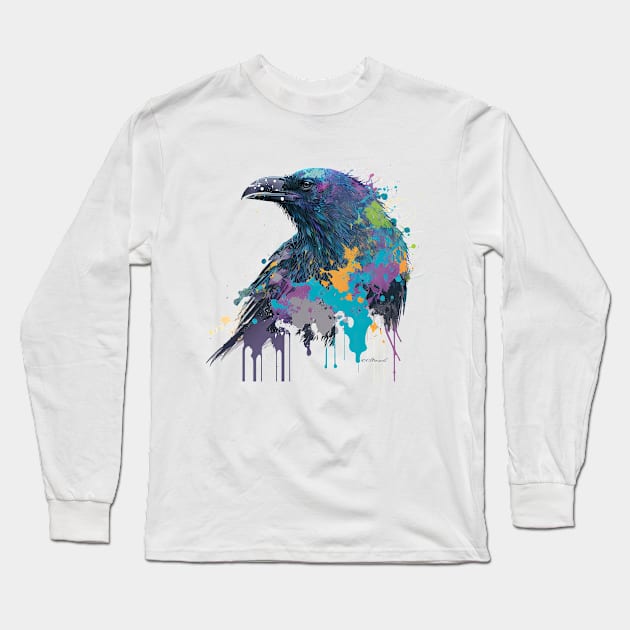 Black Crow Long Sleeve T-Shirt by Urban Archeology Shop Gallery